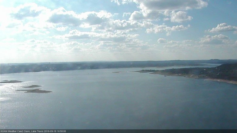 Lake Travis webcam, September 18, 2018 4:00 PM CT
