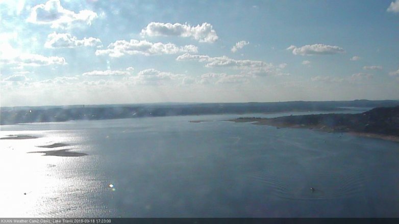 Lake Travis webcam, September 18, 2018 4:25 PM CT