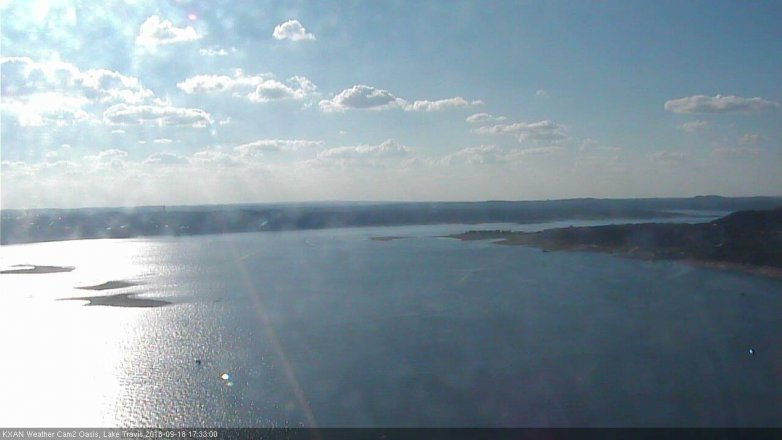 Lake Travis webcam, September 18, 2018 4:35 PM CT