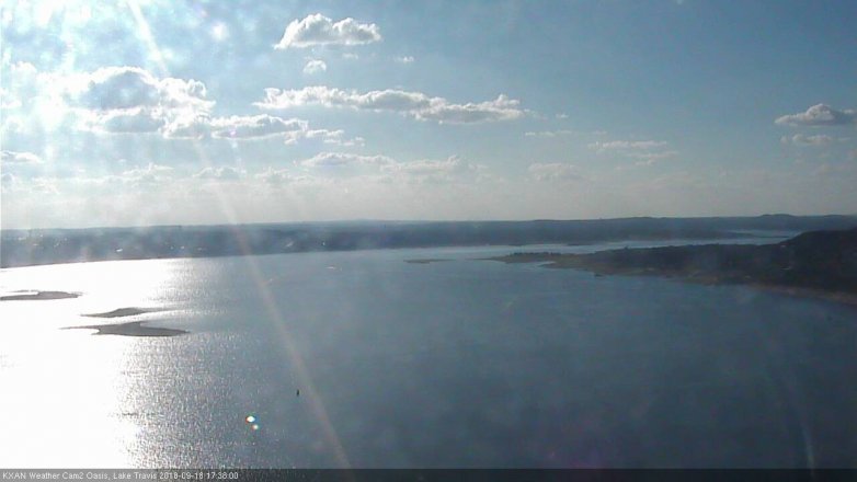 Lake Travis webcam, September 18, 2018 4:40 PM CT