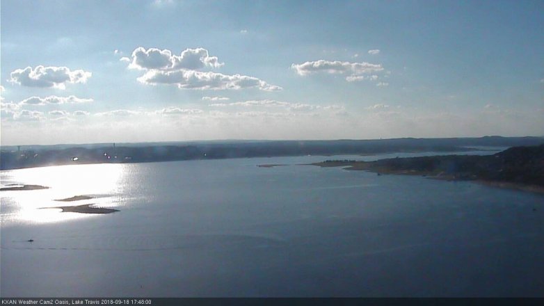 Lake Travis webcam, September 18, 2018 4:50 PM CT