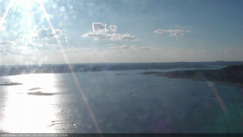 Lake Travis webcam, September 18, 2018 4:55 PM CT