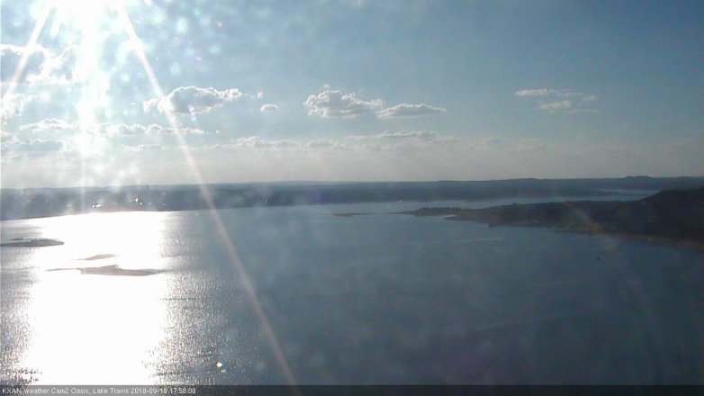 Lake Travis webcam, September 18, 2018 5:00 PM CT