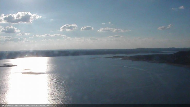 Lake Travis webcam, September 18, 2018 5:05 PM CT