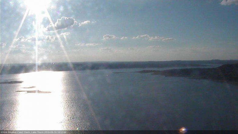 Lake Travis webcam, September 18, 2018 5:15 PM CT