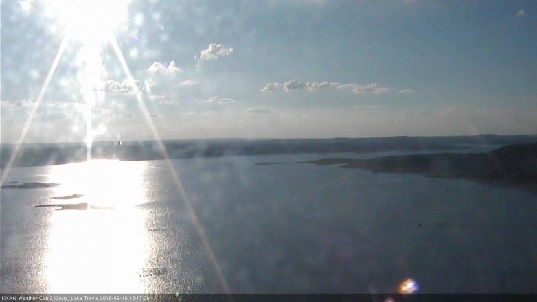 Lake Travis webcam, September 18, 2018 5:20 PM CT