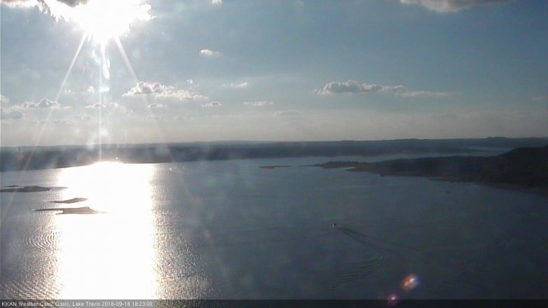 Lake Travis webcam, September 18, 2018 5:25 PM CT