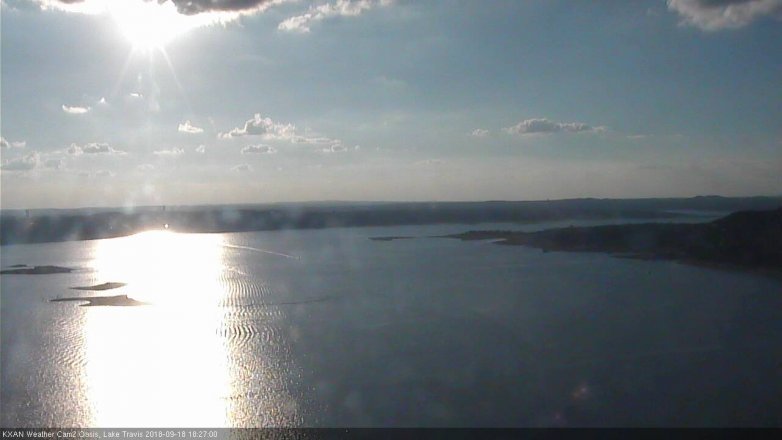 Lake Travis webcam, September 18, 2018 5:30 PM CT