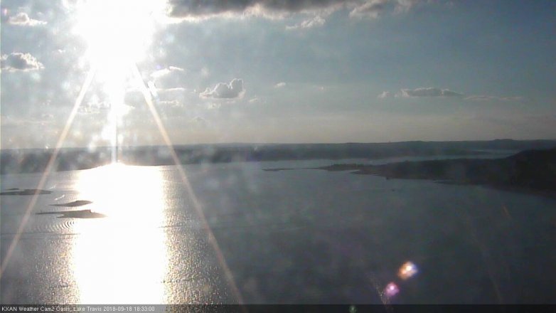 Lake Travis webcam, September 18, 2018 5:35 PM CT