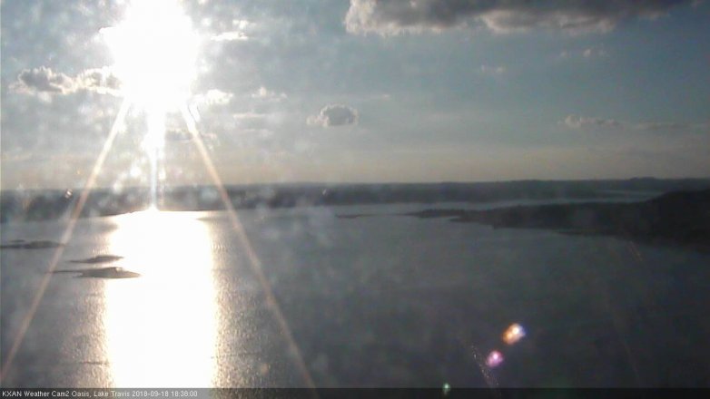 Lake Travis webcam, September 18, 2018 5:40 PM CT