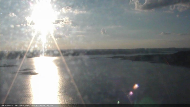 Lake Travis webcam, September 18, 2018 5:45 PM CT