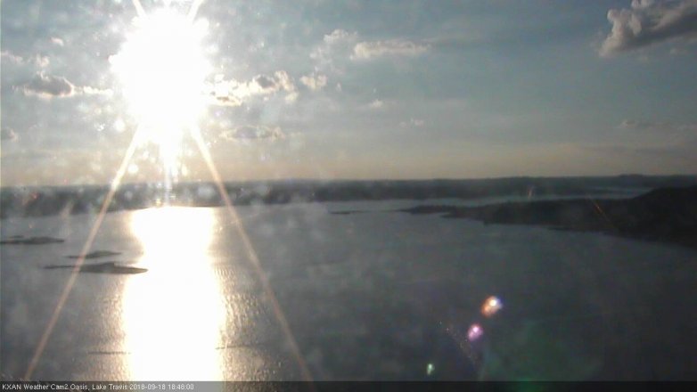 Lake Travis webcam, September 18, 2018 5:50 PM CT