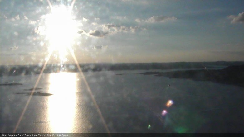 Lake Travis webcam, September 18, 2018 5:55 PM CT