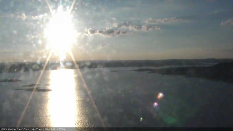 Lake Travis webcam, September 18, 2018 6:00 PM CT