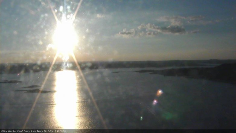 Lake Travis webcam, September 18, 2018 6:05 PM CT