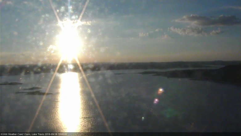 Lake Travis webcam, September 18, 2018 6:10 PM CT