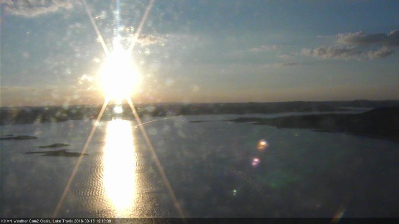 Lake Travis webcam, September 18, 2018 6:15 PM CT