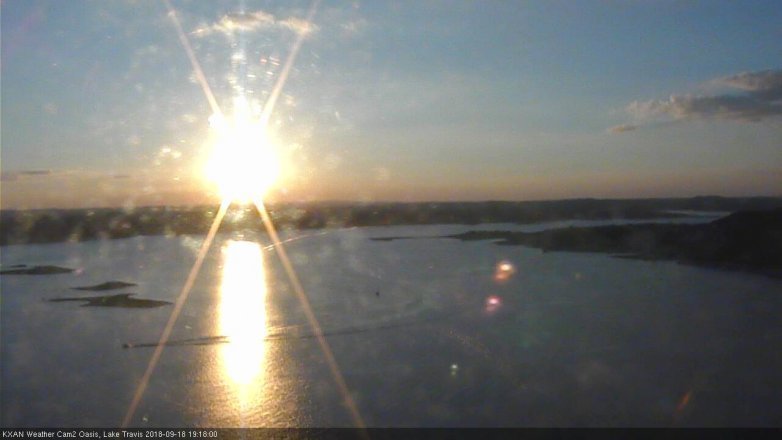 Lake Travis webcam, September 18, 2018 6:20 PM CT