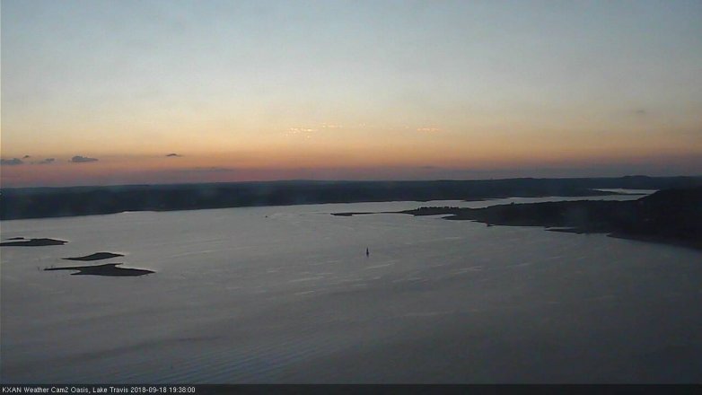 Lake Travis webcam, September 18, 2018 6:40 PM CT