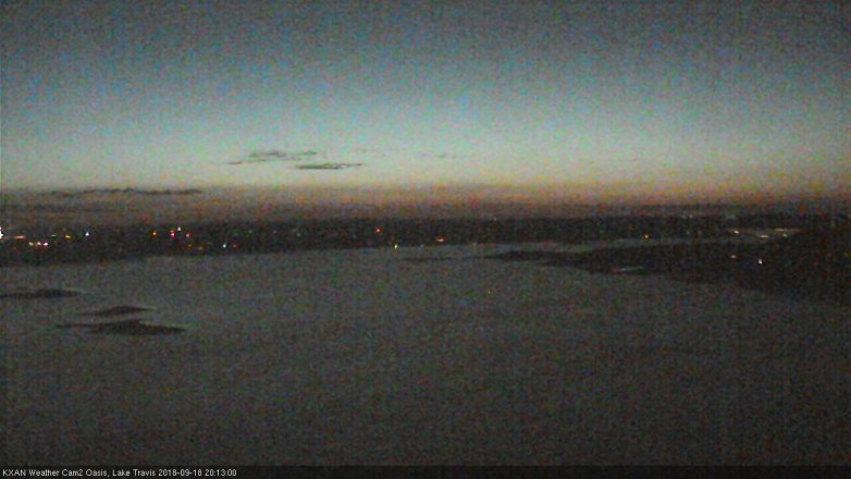 Lake Travis webcam, September 18, 2018 7:15 PM CT