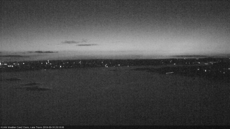Lake Travis webcam, September 18, 2018 7:20 PM CT