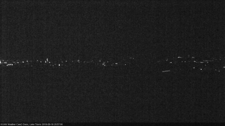 Lake Travis webcam, September 18, 2018 8:00 PM CT