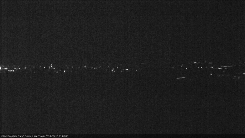 Lake Travis webcam, September 18, 2018 8:05 PM CT