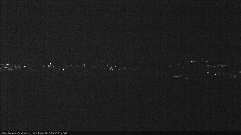 Lake Travis webcam, September 18, 2018 8:45 PM CT