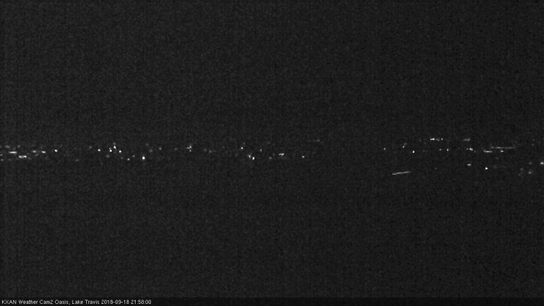 Lake Travis webcam, September 18, 2018 9:00 PM CT