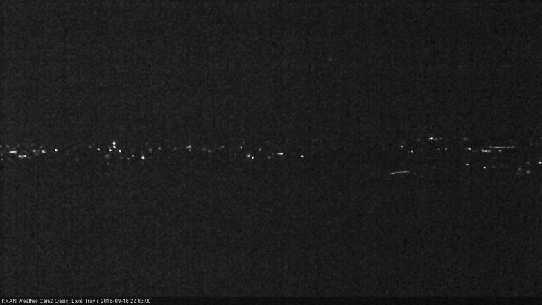 Lake Travis webcam, September 18, 2018 9:05 PM CT