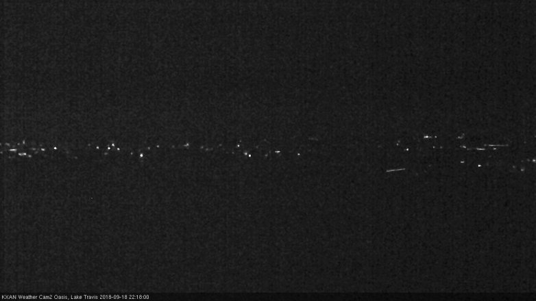 Lake Travis webcam, September 18, 2018 9:20 PM CT