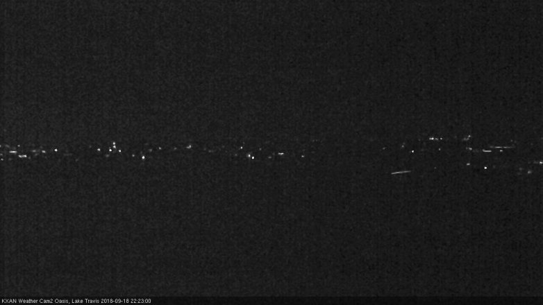 Lake Travis webcam, September 18, 2018 9:25 PM CT