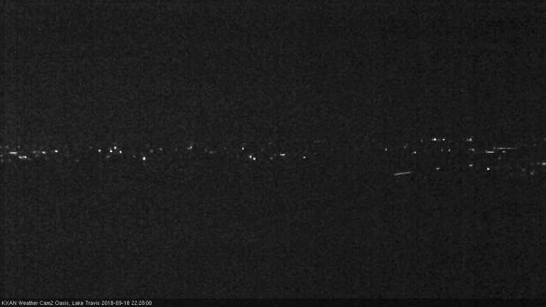 Lake Travis webcam, September 18, 2018 9:30 PM CT