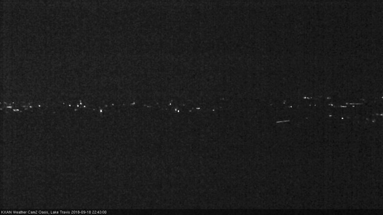 Lake Travis webcam, September 18, 2018 9:45 PM CT
