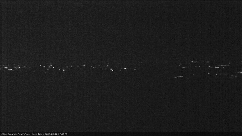 Lake Travis webcam, September 18, 2018 9:50 PM CT