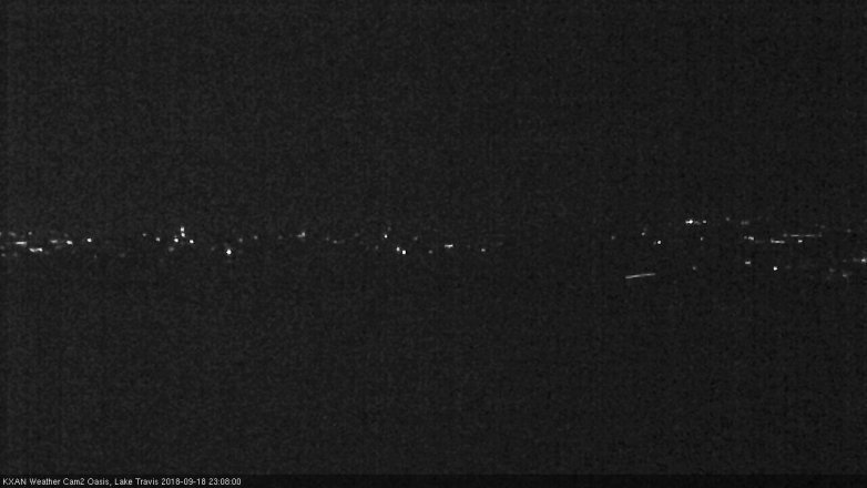 Lake Travis webcam, September 18, 2018 10:10 PM CT