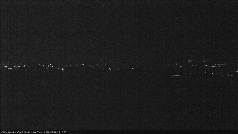 Lake Travis webcam, September 18, 2018 10:15 PM CT