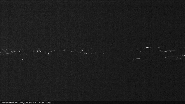 Lake Travis webcam, September 18, 2018 10:30 PM CT