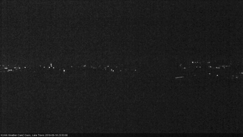 Lake Travis webcam, September 18, 2018 10:55 PM CT