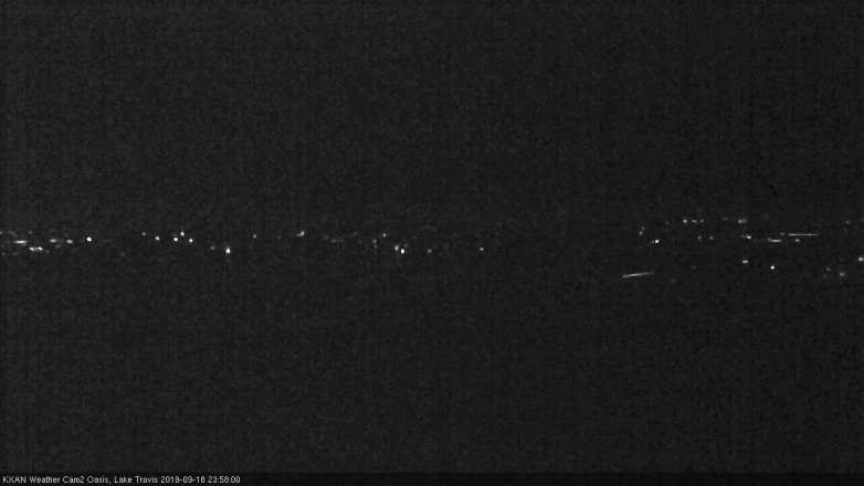 Lake Travis webcam, September 18, 2018 11:00 PM CT