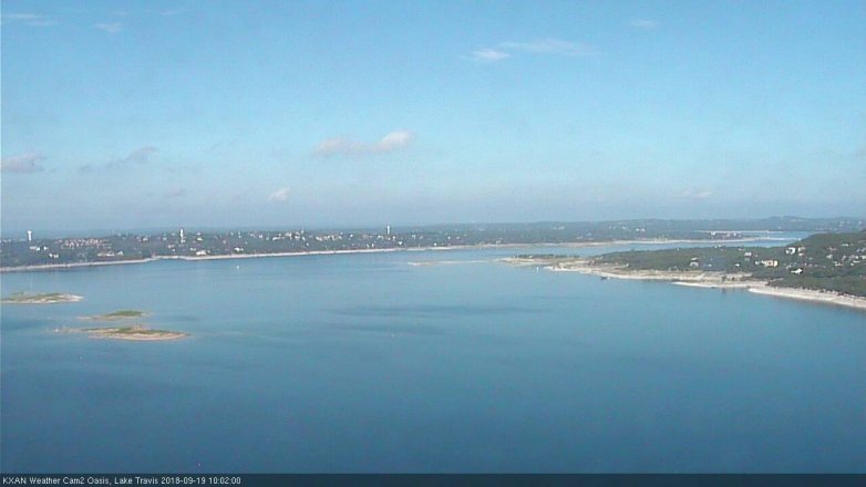 Lake Travis webcam, September 19, 2018 9:05 AM CT