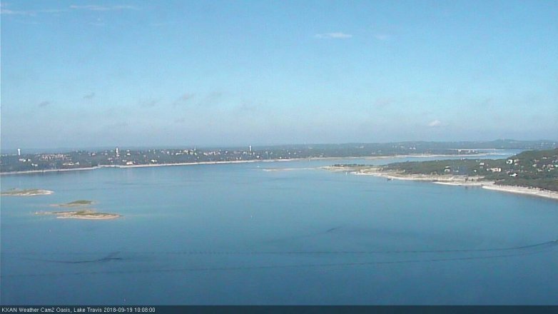 Lake Travis webcam, September 19, 2018 9:10 AM CT