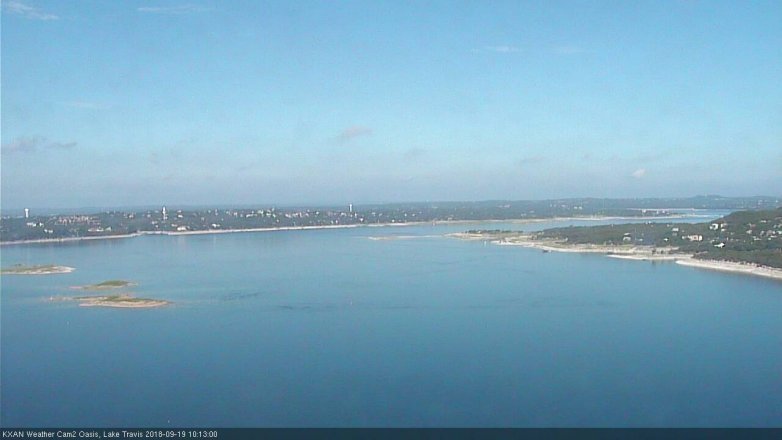 Lake Travis webcam, September 19, 2018 9:15 AM CT