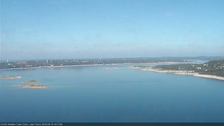 Lake Travis webcam, September 19, 2018 9:20 AM CT