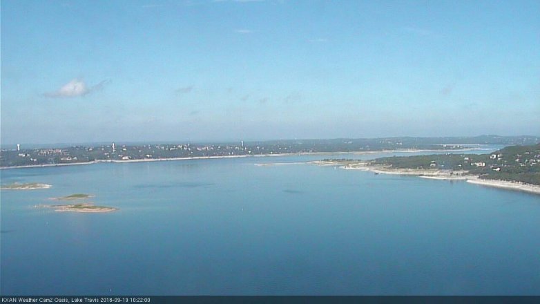 Lake Travis webcam, September 19, 2018 9:25 AM CT