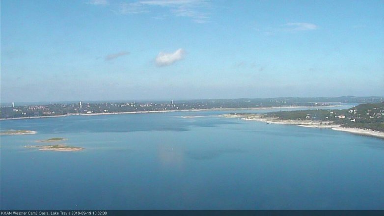 Lake Travis webcam, September 19, 2018 9:35 AM CT