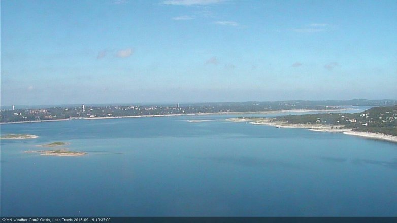Lake Travis webcam, September 19, 2018 9:40 AM CT