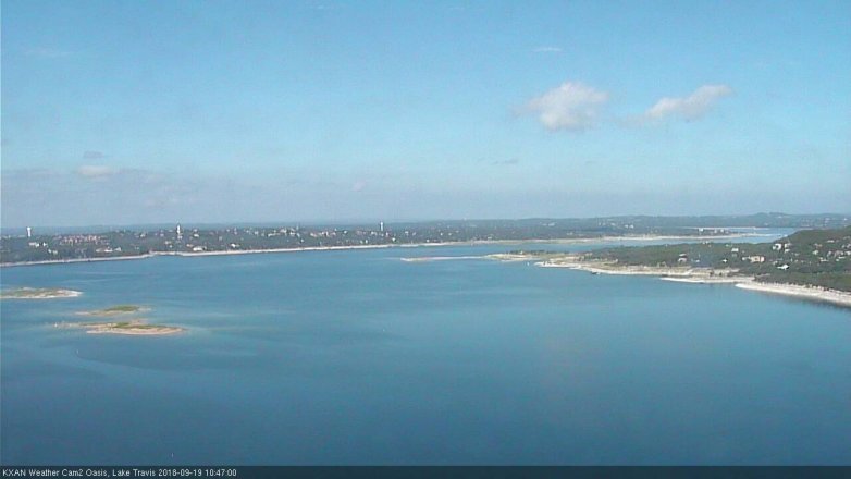 Lake Travis webcam, September 19, 2018 9:50 AM CT