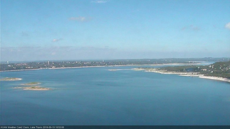 Lake Travis webcam, September 19, 2018 9:55 AM CT