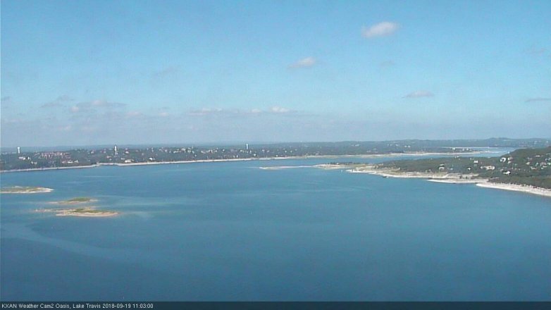 Lake Travis webcam, September 19, 2018 10:05 AM CT
